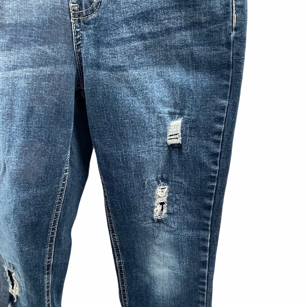 Justice Distressed Denim Jeans Girl's Size 10 - Picture 4 of 8